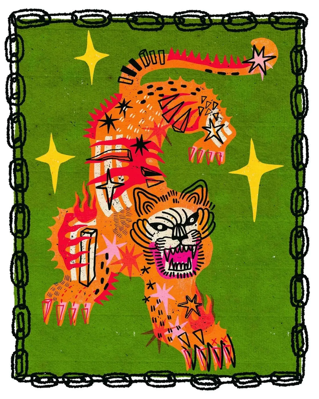 Tiger In Green