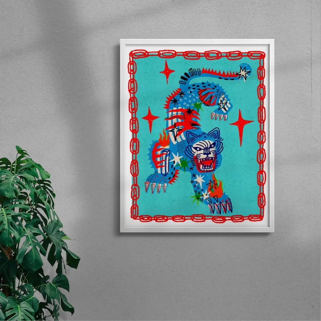 Tiger in Blue