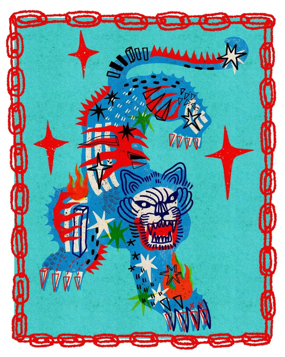 Tiger in Blue