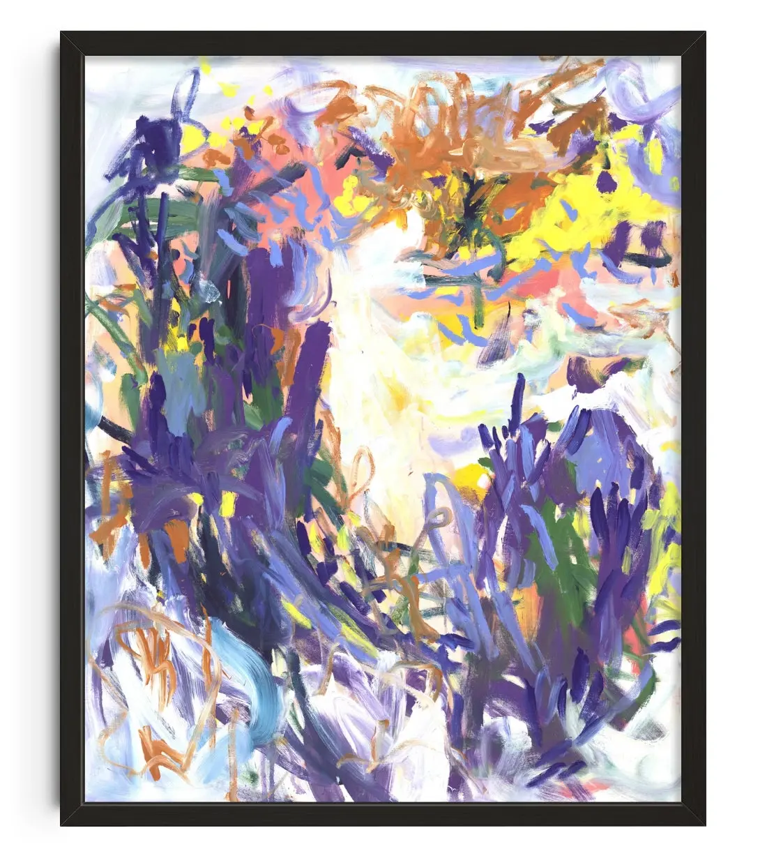 Purple brush strokes