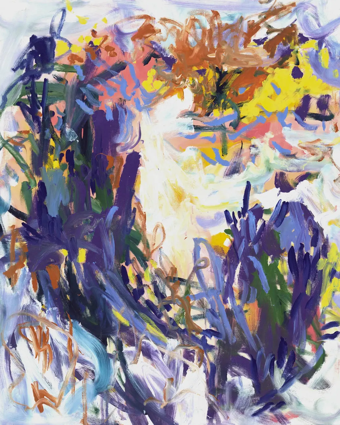 Purple brush strokes