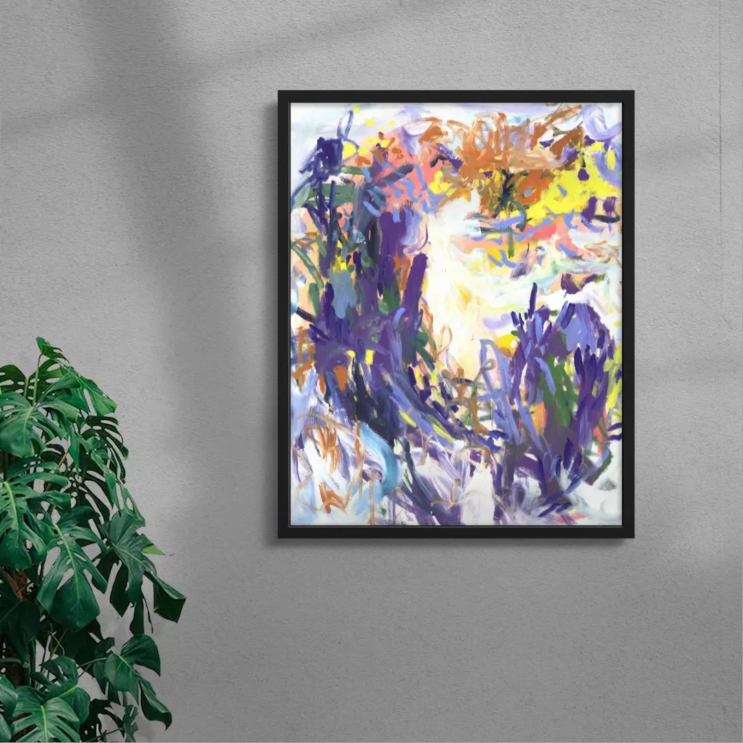 Purple brush strokes