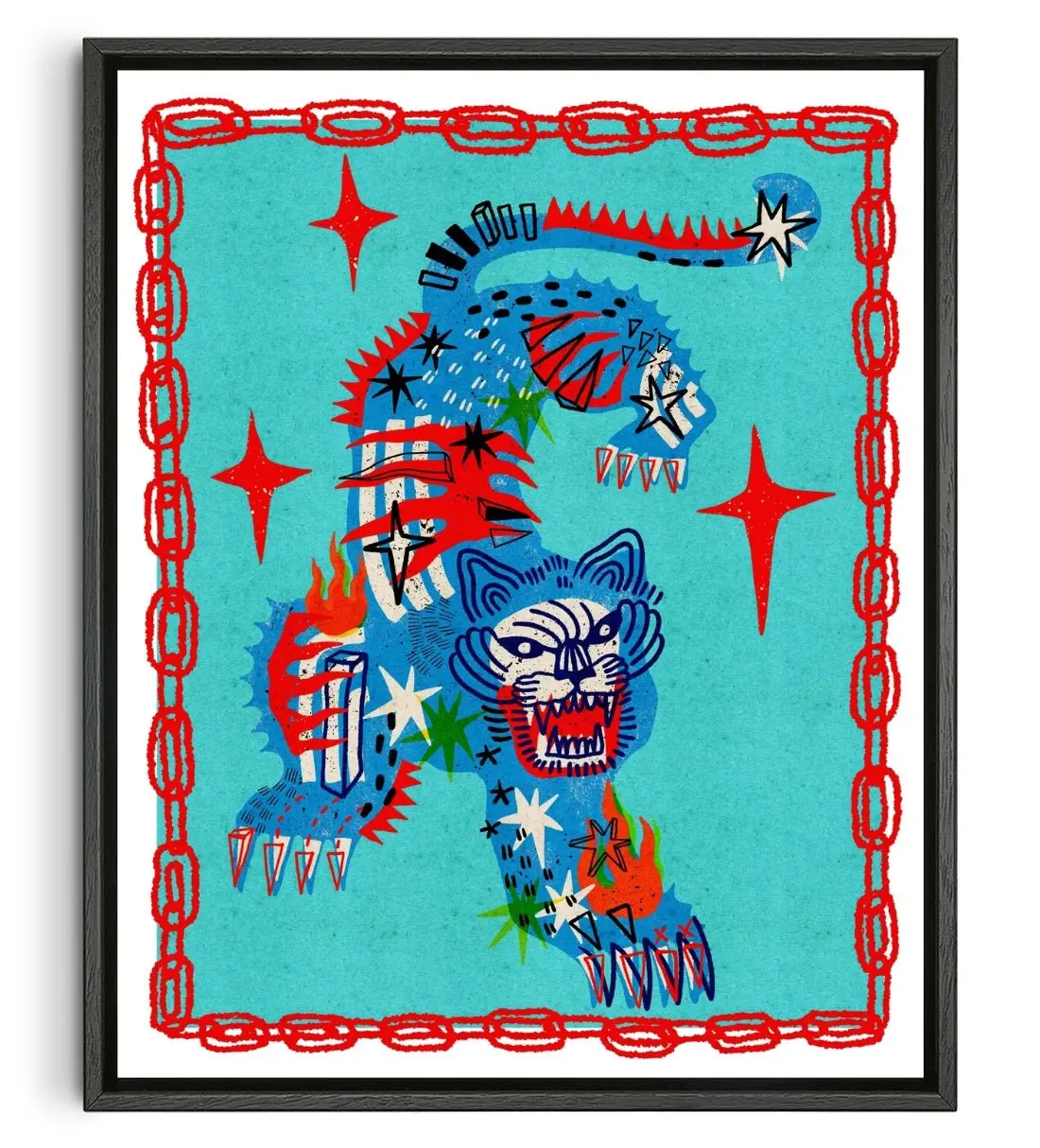 Tiger in Blue