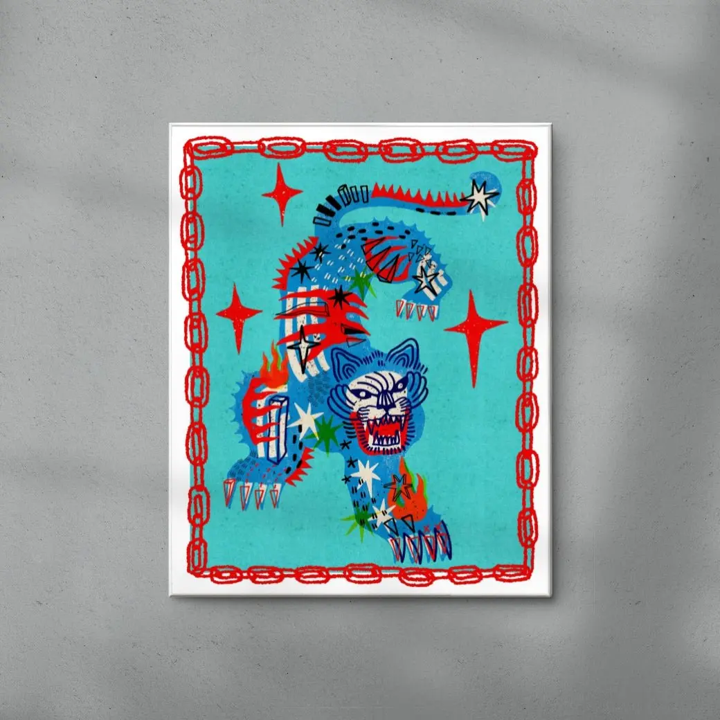 Tiger in Blue