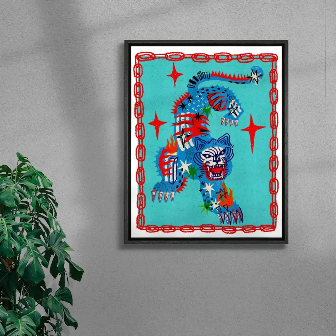 Tiger in Blue