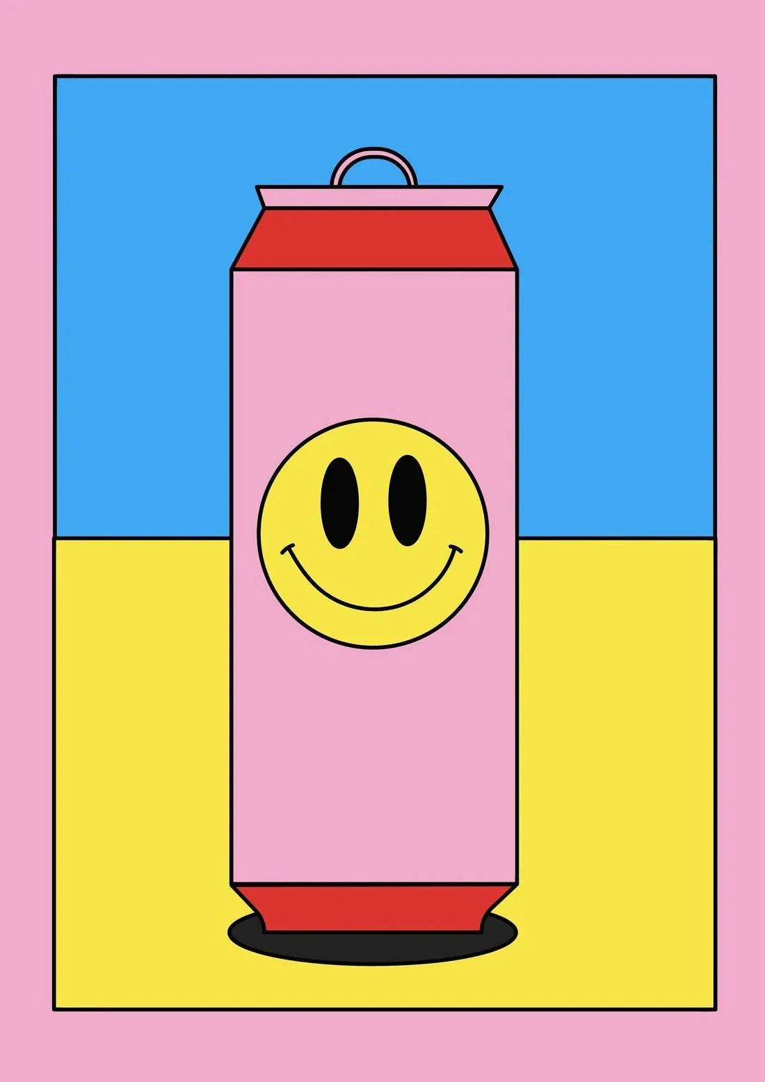 Happy can of beer