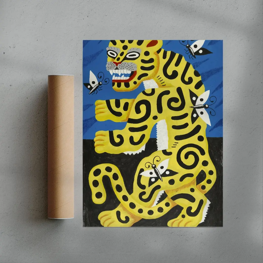 Tiger with Butterflies