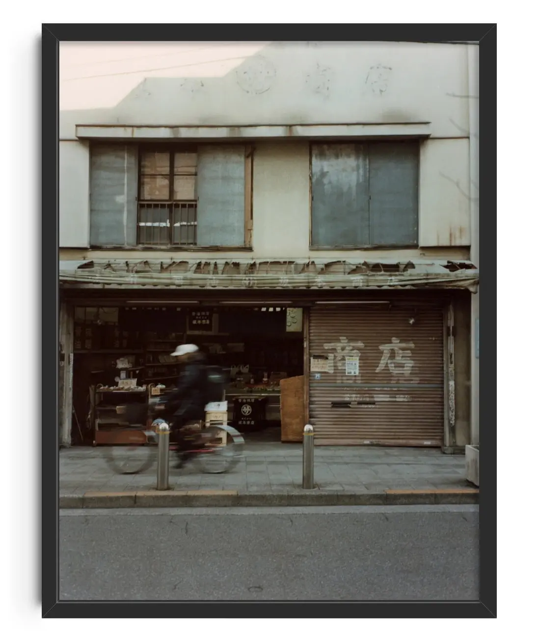 Sidewalk cyclist