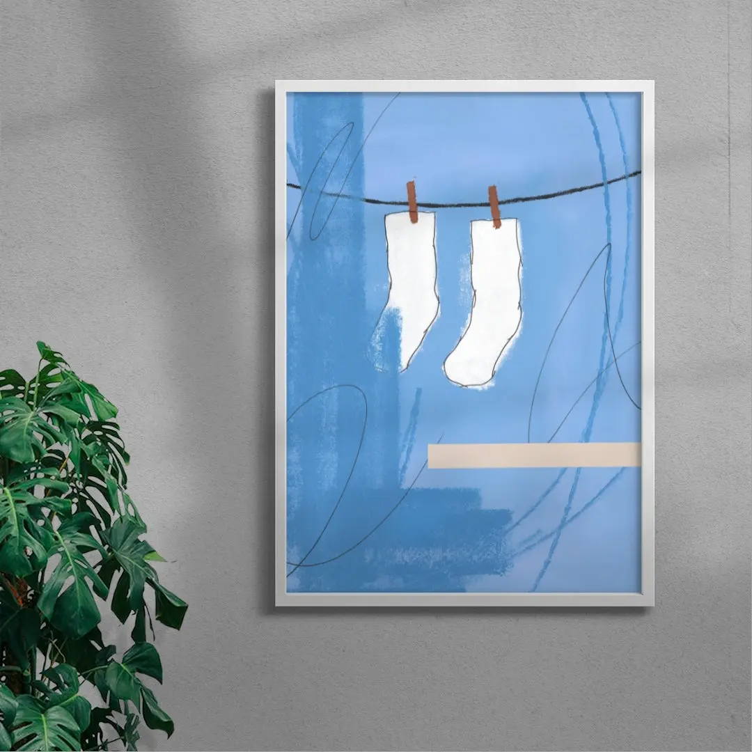 SOCKS ON A CLOTHESLINE
