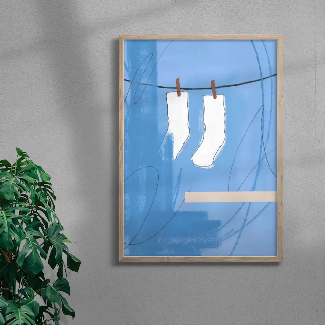 SOCKS ON A CLOTHESLINE