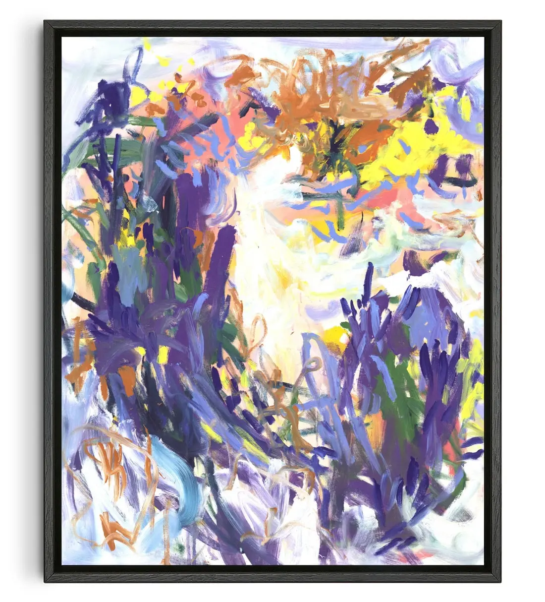 Purple brush strokes