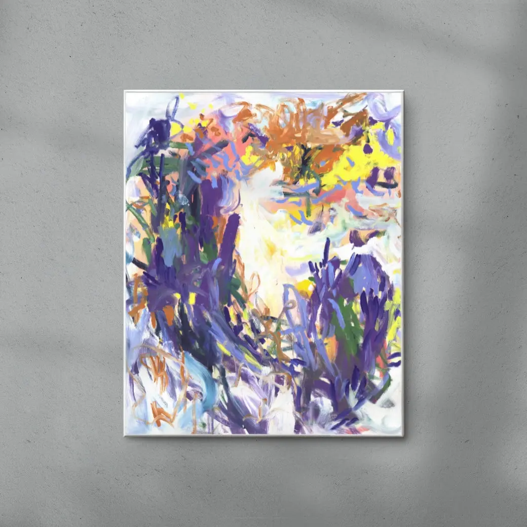 Purple brush strokes