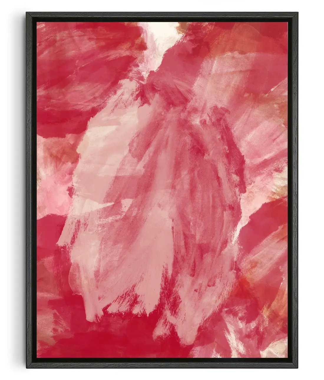 Abstract Minimalist Painting in Red and Pink