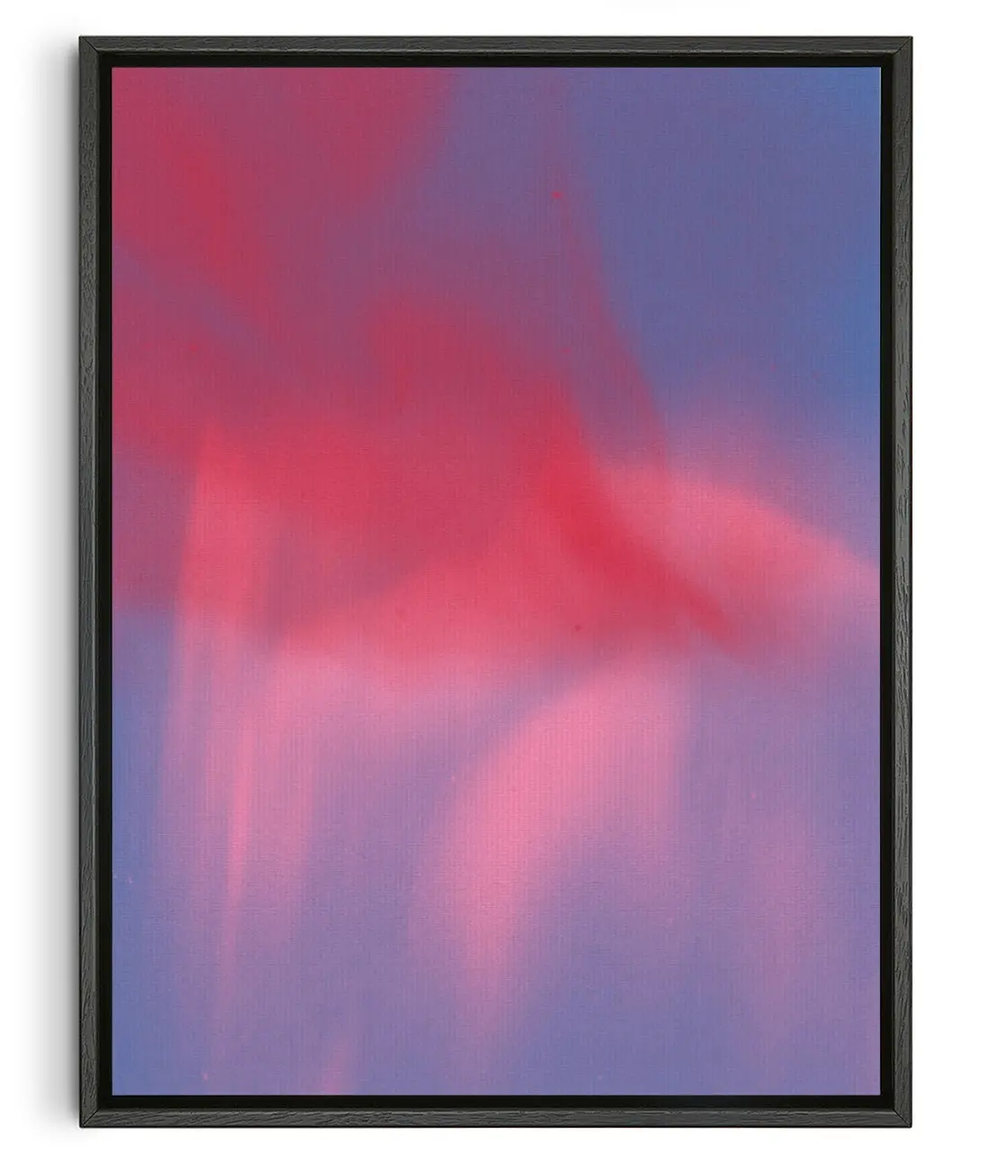 Abstraction in neon pink and red on blue