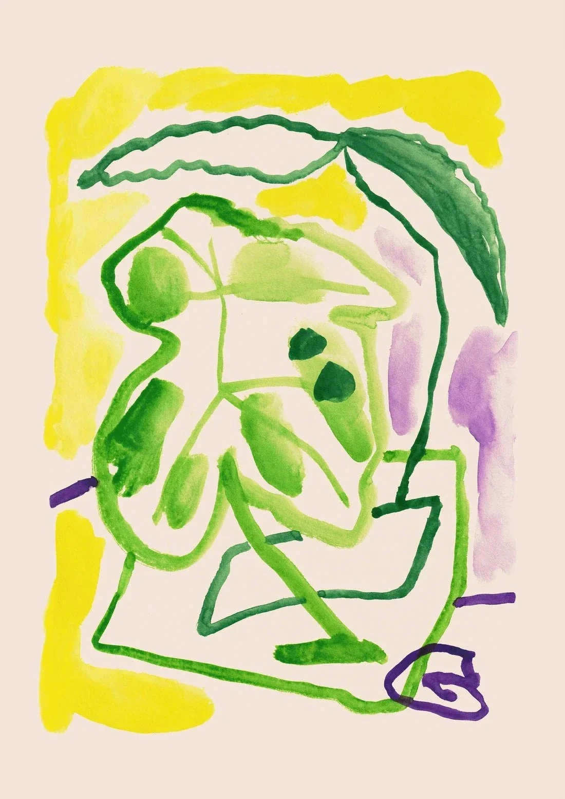 Imagined Flora in Green